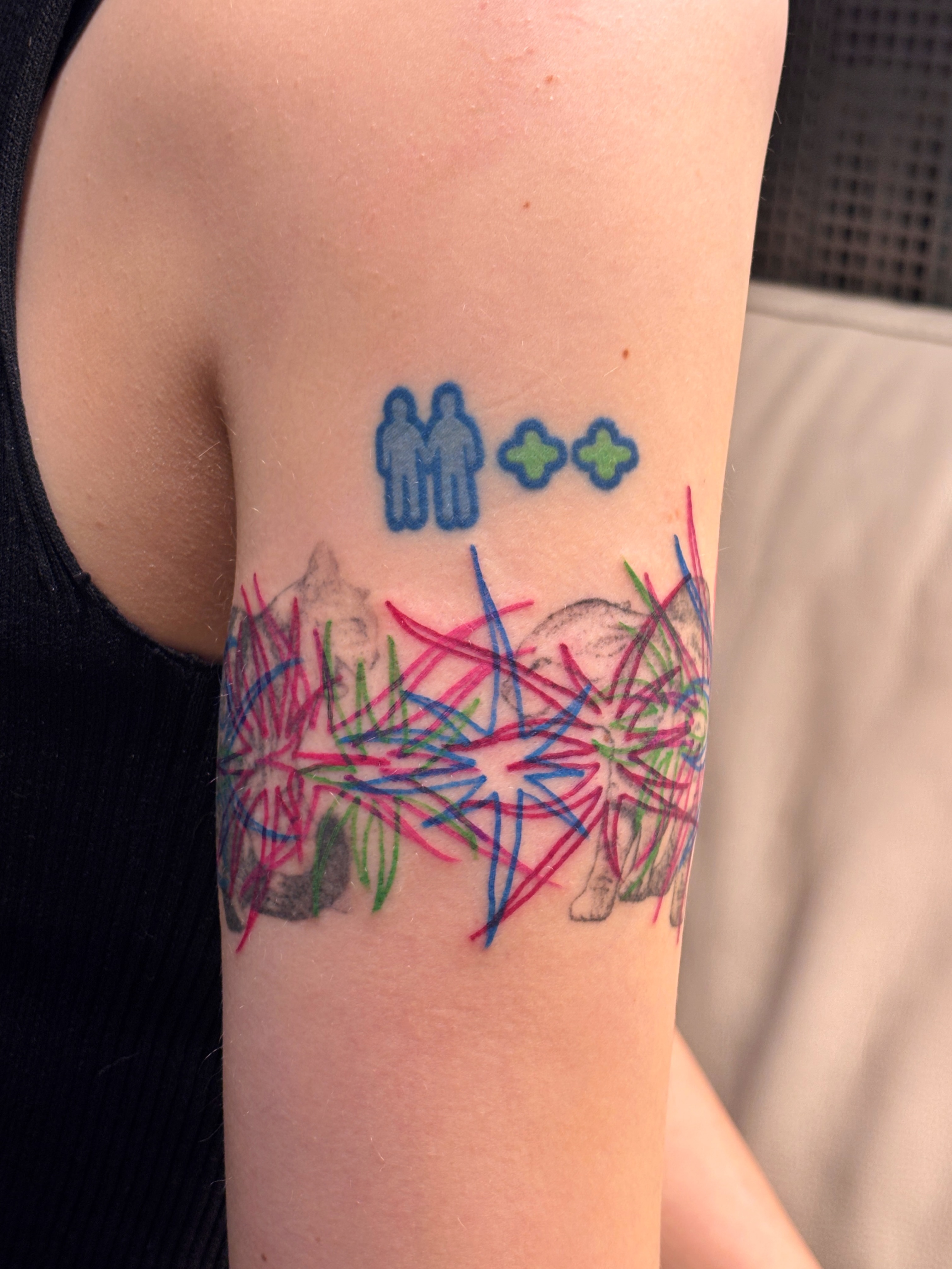 Flower, Lettering