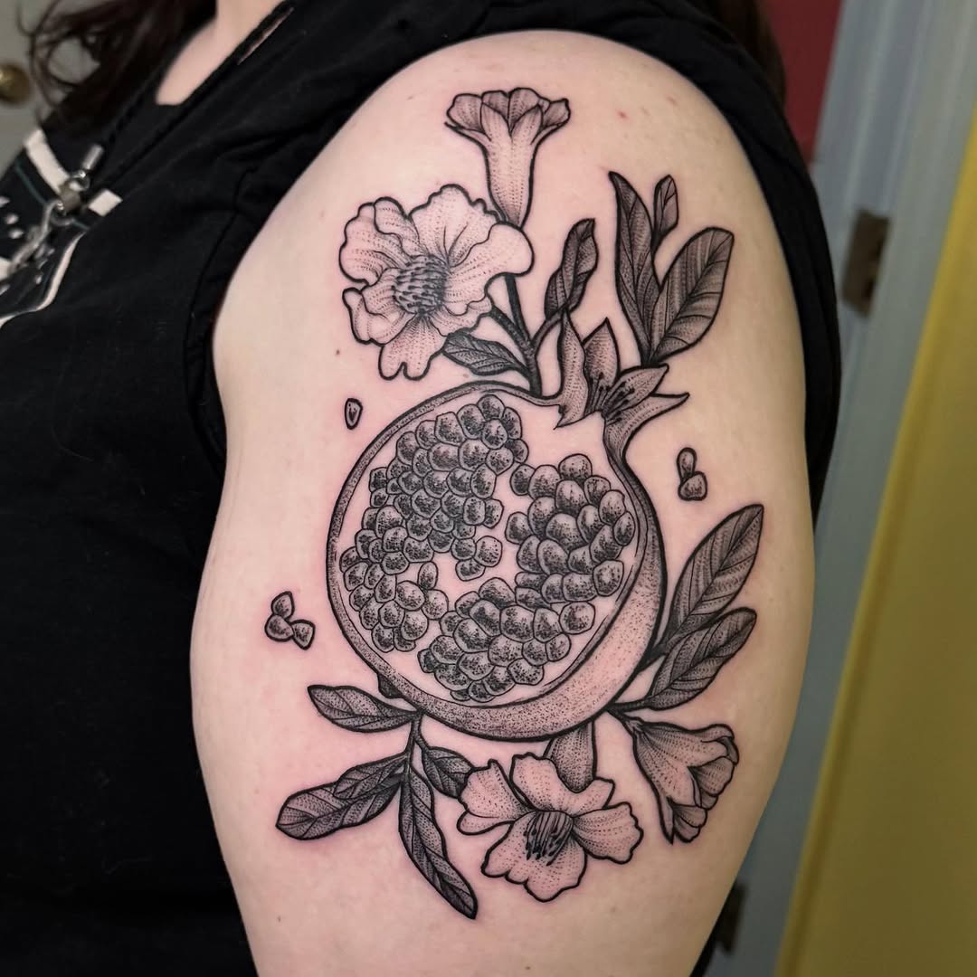 Flower, Rose, 석류, 과일, 딸기