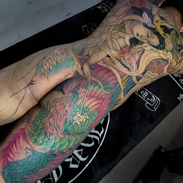 Dragon, Animal, Flower