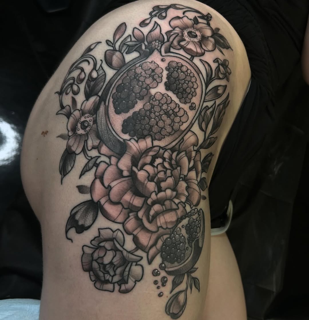 Flower, Rose, 과일, 석류, 딸기