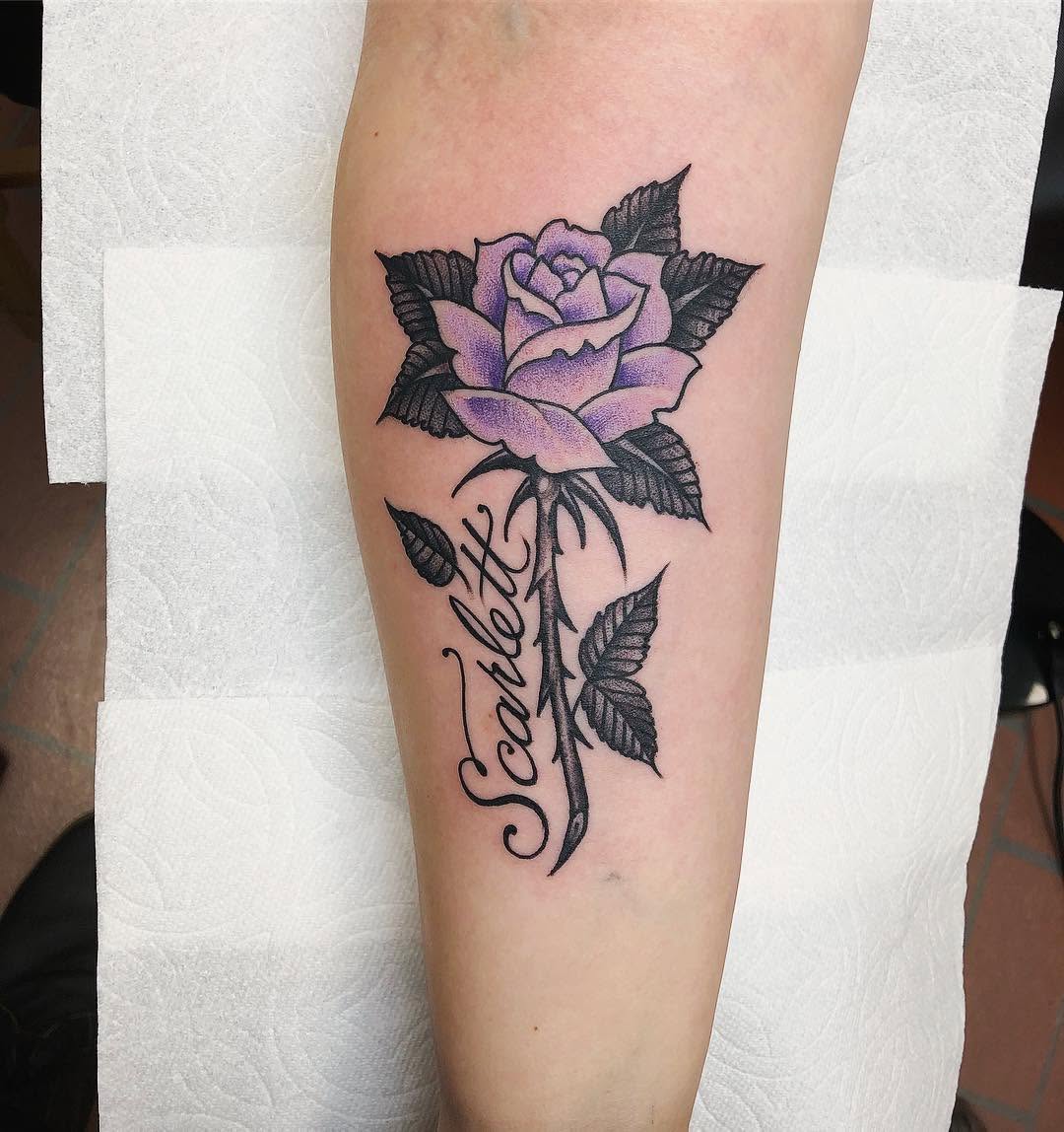 Flower, Rose, Lettering