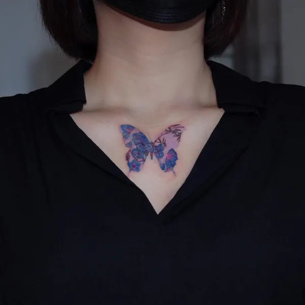 Animal, 나비, 나방, 가슴 타투