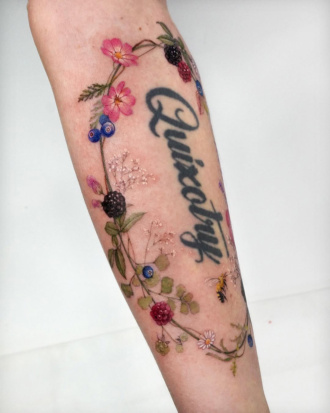 Flower, Rose, Lettering