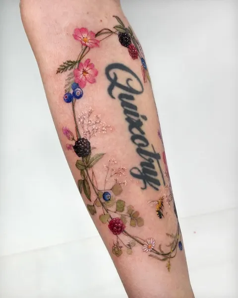 Flower, Rose, Lettering