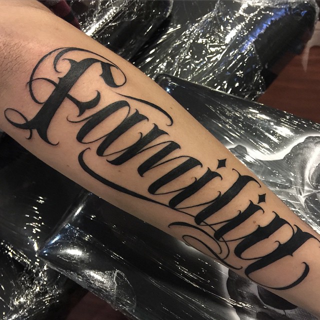 Lettering, 가족 이름, 고딕 레터링, 프레임
