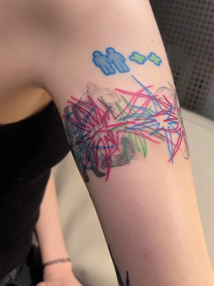 Flower, Lettering