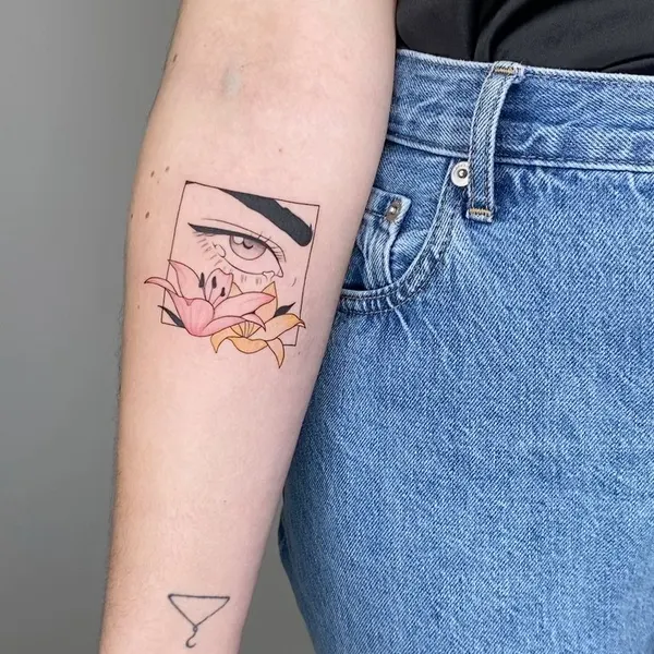 Flower, Lettering