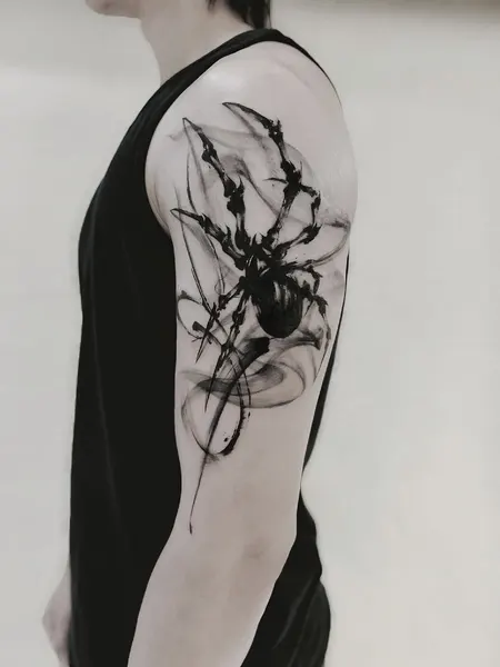 거미, 수묵화