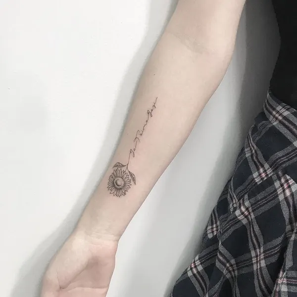 Flower, Lettering
