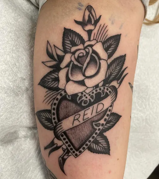 Flower, Rose, Lettering