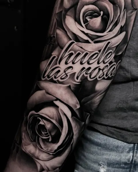 Flower, Rose, Lettering