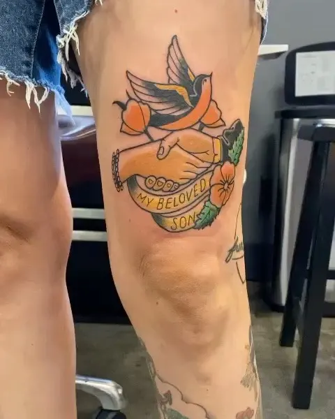 Lettering, 지혜, 강인함, 추모 문구, 추모 타투, 올드 잉글리시, 용기, 커스텀 타투