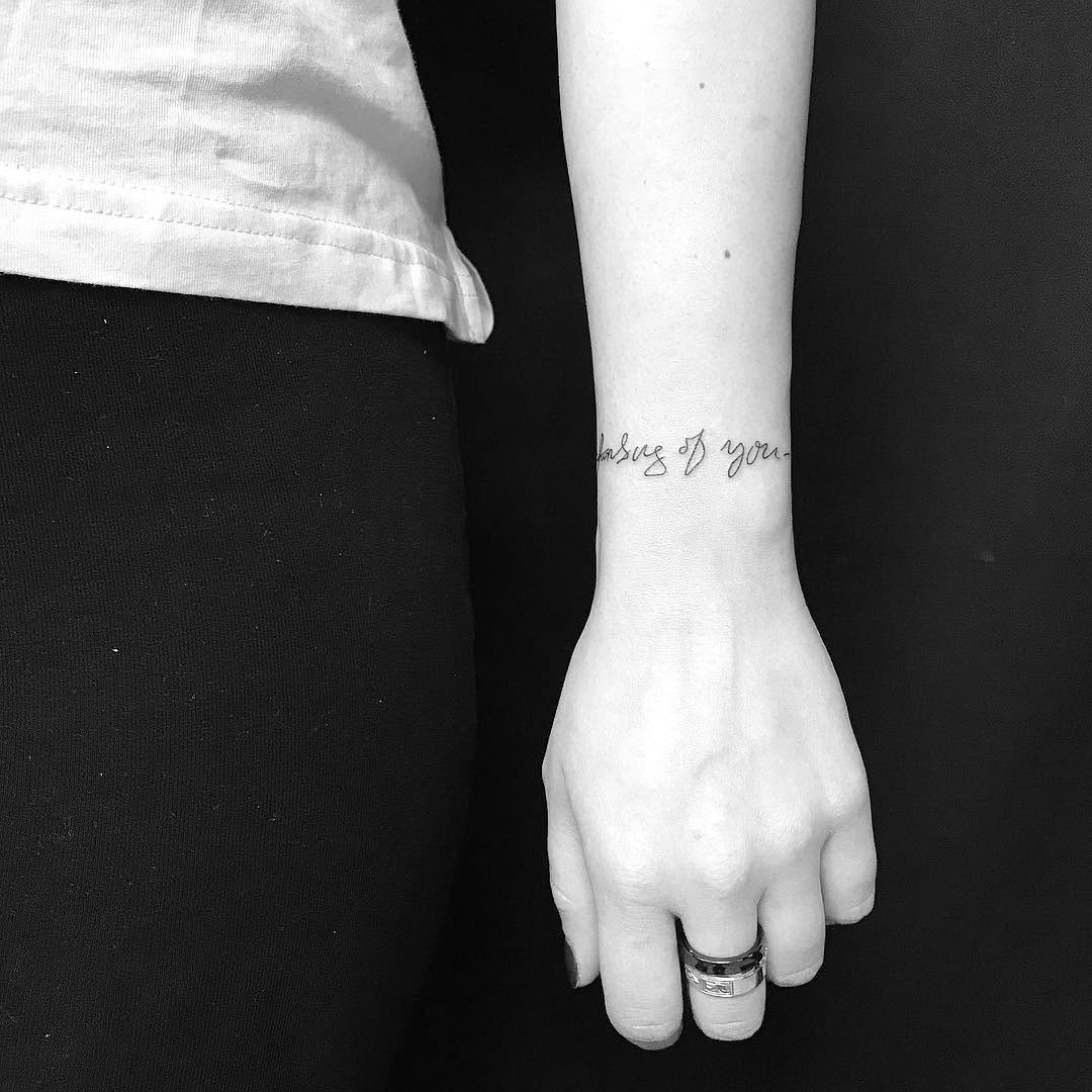 Flower, Lettering