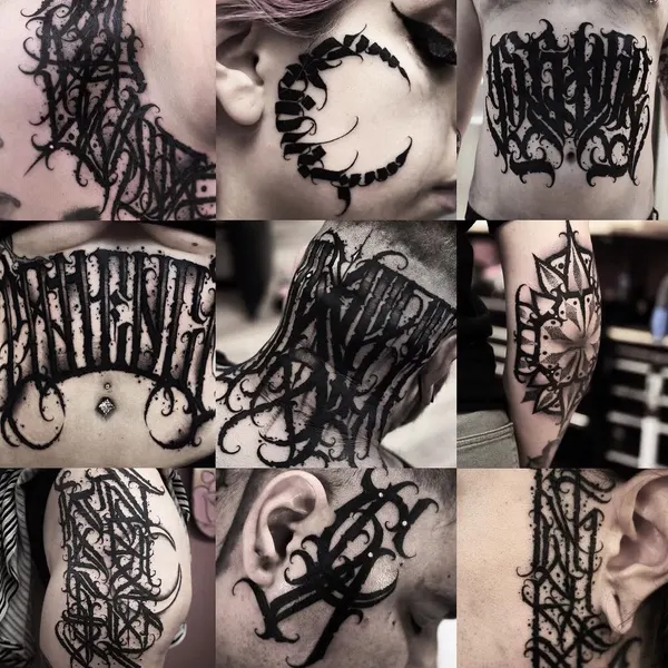 Flower, Lettering