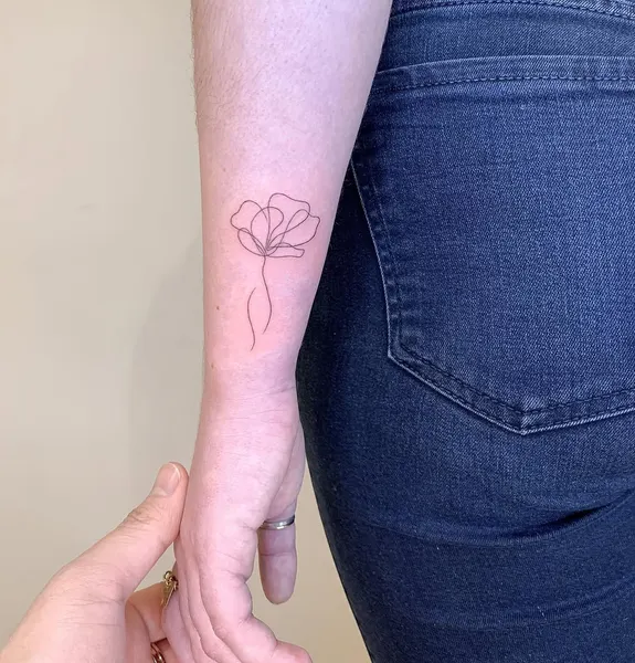 Flower, Lettering