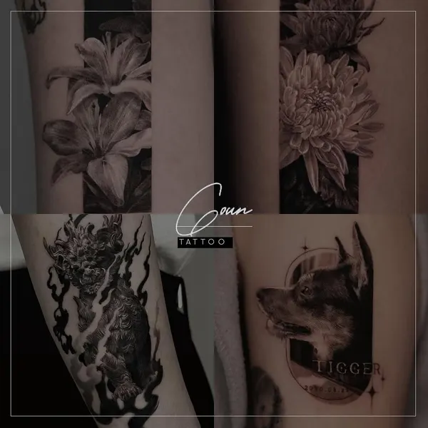 Tiger, Flower, Animal