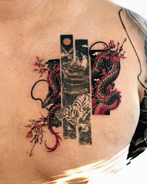 Dragon, 일본어 레터링, 한자 레터링, 한자, 한국 장식