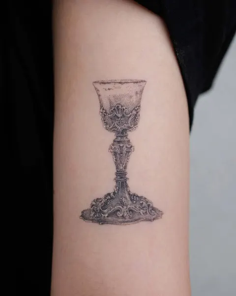 Flower, 컵, 와인잔