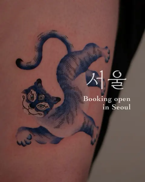 민화, 한국, 한글 레터링, 부채