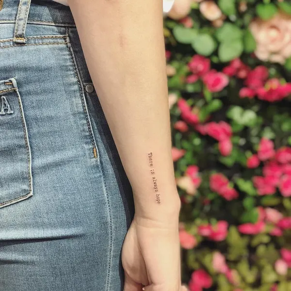 Flower, Lettering