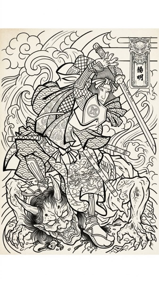 900+ ý tưởng hay nhất về Samurai tattoo trong 2026